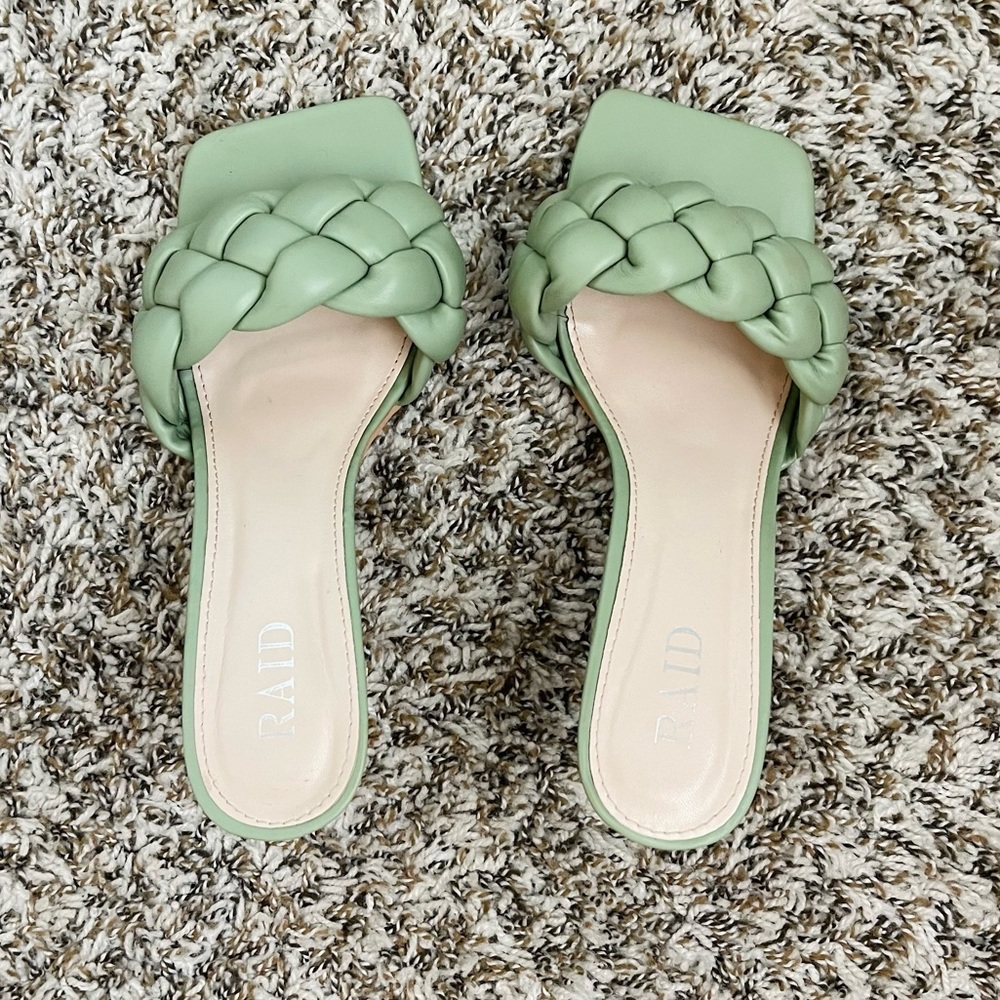Sage Braided Mule Heels - Picture 6 of 12
